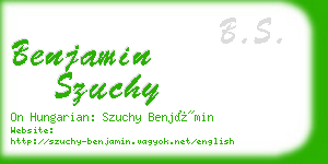 benjamin szuchy business card